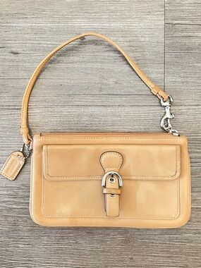 Coach tan Wristlet